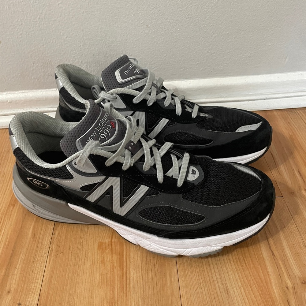 New balance 990v6 black silver made in USA sz 13